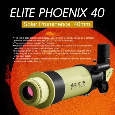 Acuter Elite Phoenix 40 40MM F10 H-alpha Solar Telescope Acuter Elite Phoenix 40 40MM F10 H-alpha Solar Telescope
